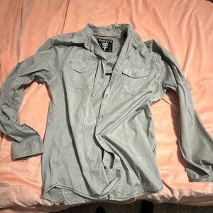 Tranquility Clothing Gray Button-Down Shirt